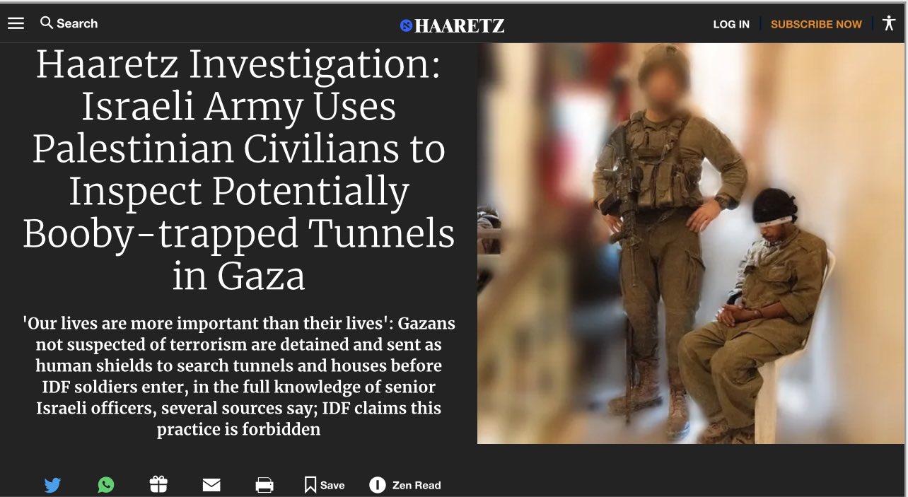 Israeli Army Accused of Using Palestinians as Human Shields