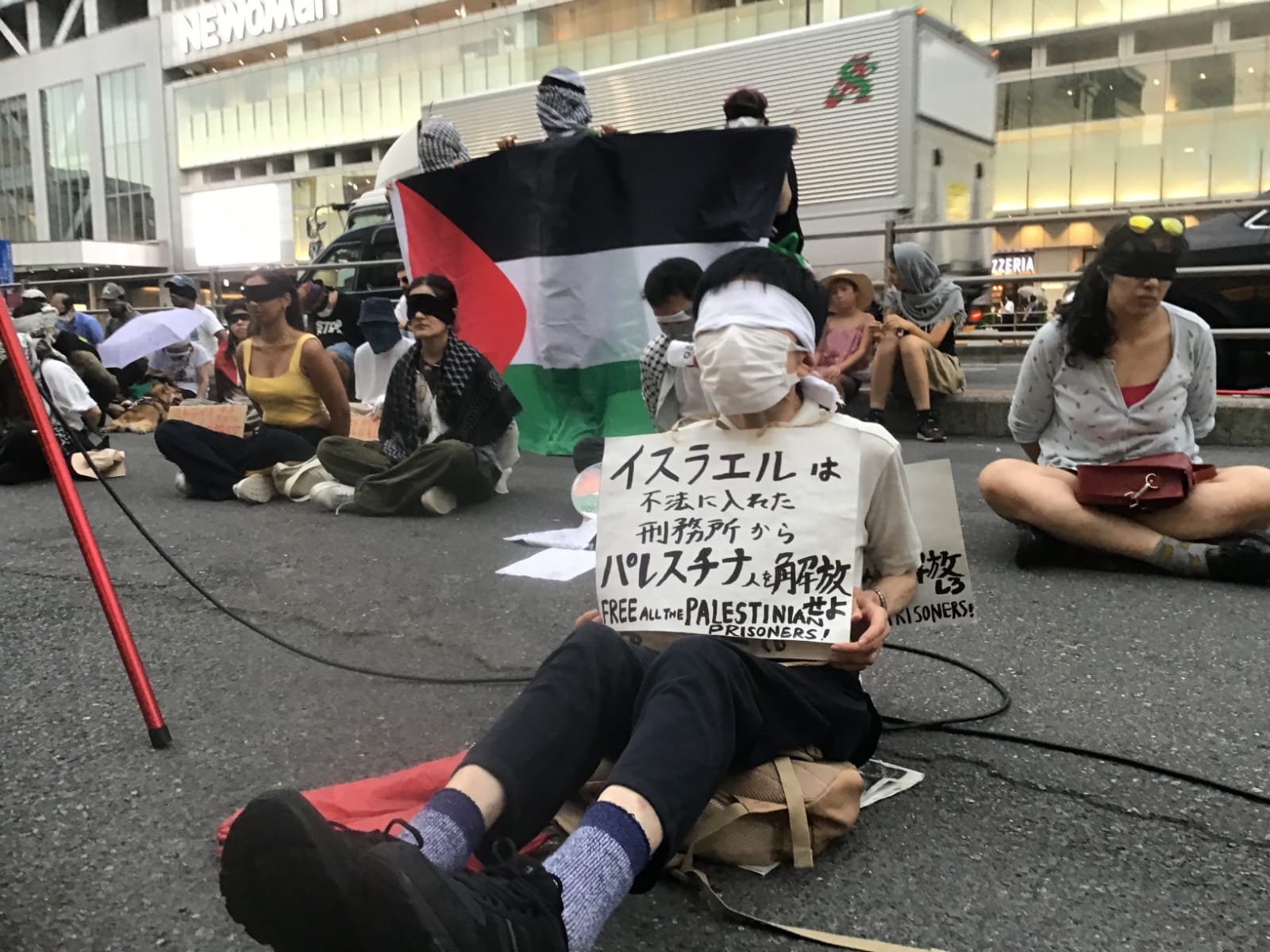 Pro-Palestine activists protest for Palestinian prisoners in Tokyo