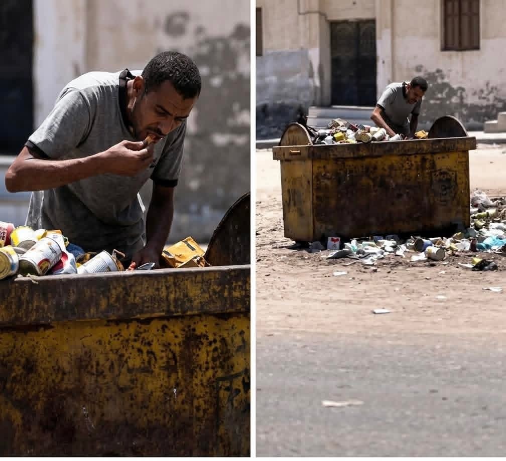 Man Survives on Discarded Food During Starvation War