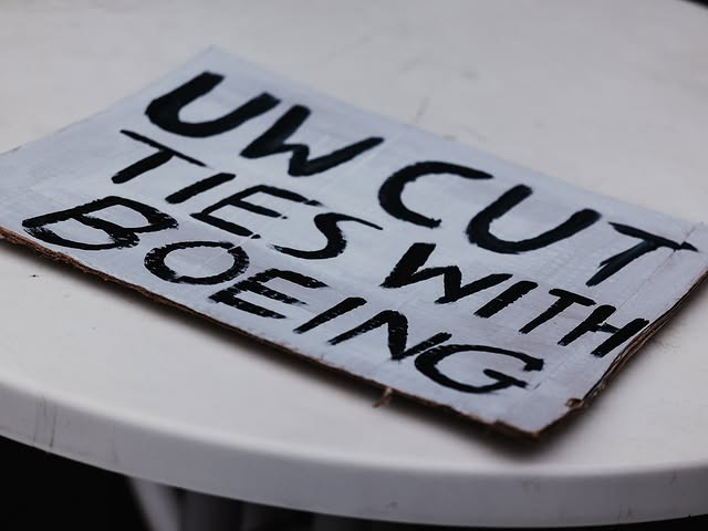 University of Washington students protest Boeing’s military support to Israel