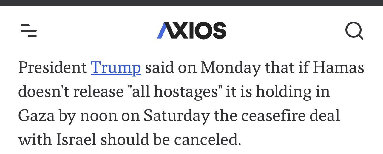 Trump Threatens Response to Gaza Ceasefire Breach