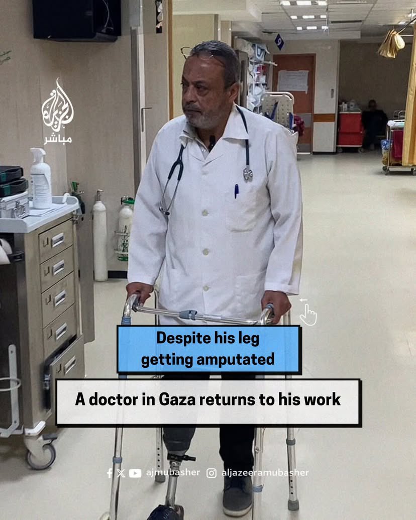Pediatrician Returns to Work After Amputation in Gaza