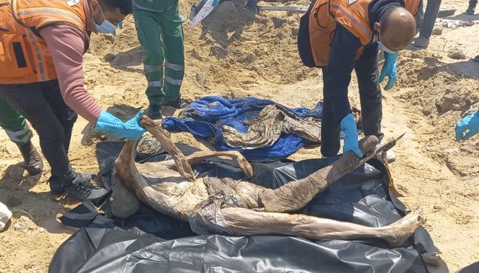 Israeli forces execution at Al Shifa Hospital mass graves 2024