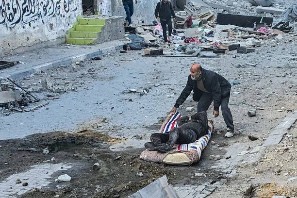 Harsh images from around Kamal Adwan Hospital north Gaza