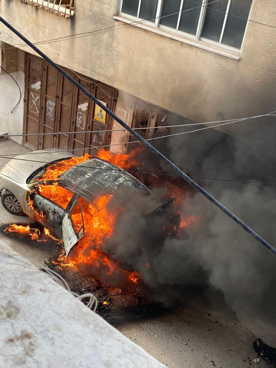 Israeli forces demolish vehicle during Tulkarm refugee camp operation