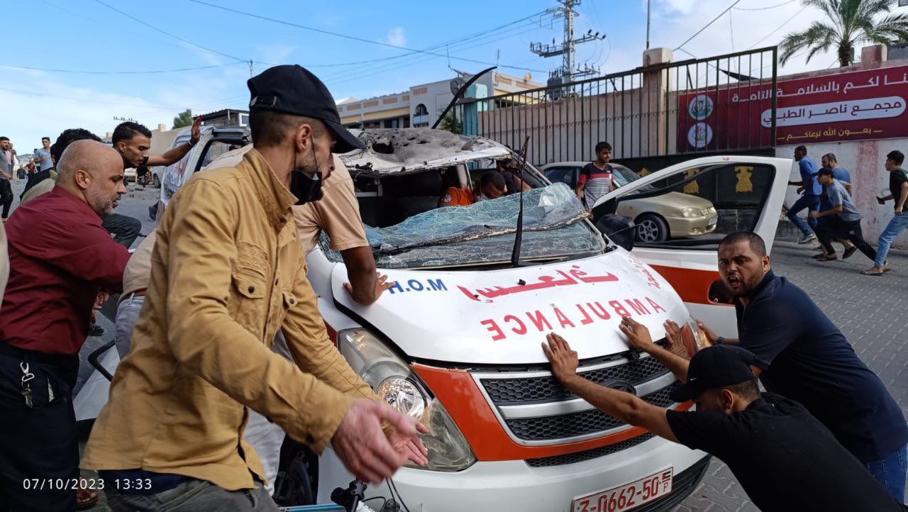 Israeli Warplanes Target Medical Staff in Gaza Strip