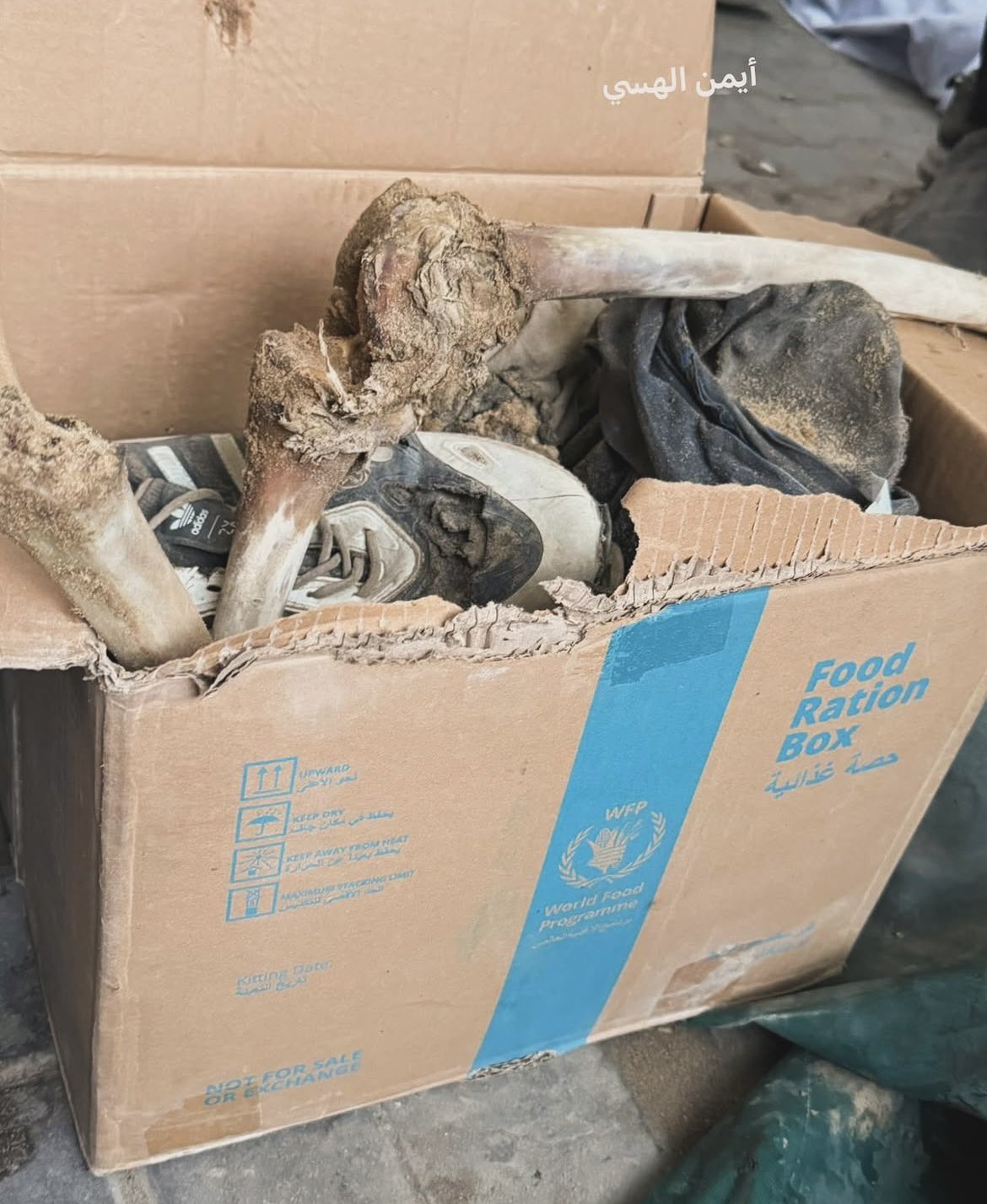 Decomposed remains of unknown citizen found in aid shipment