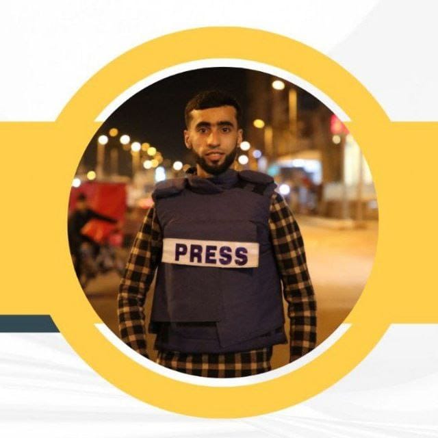 Photojournalist Ali Salem Abu Ajwa killed in Israeli airstrike today