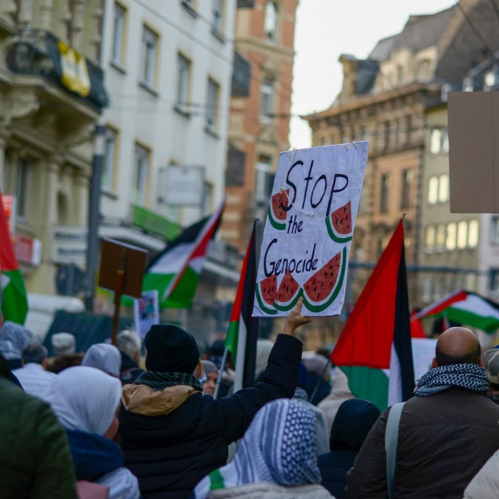 Pro-Palestine Demonstration in Mainz Against Arms Sales