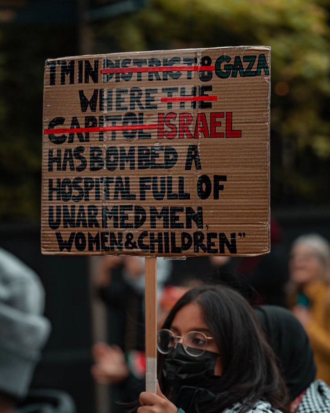 Palestine March Banner Documents Activist Framing