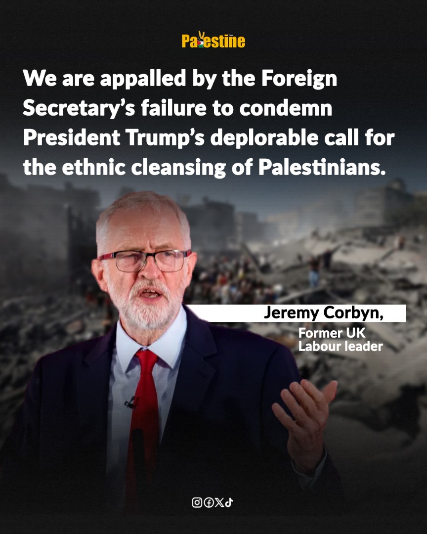 Corbyn Criticizes Foreign Secretary Over Trump Palestinian Statement