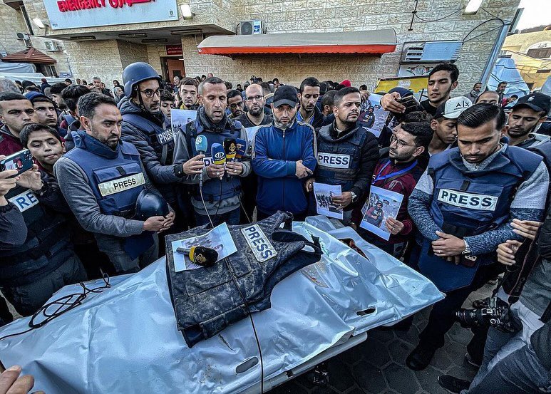 Farewell of journalist Jibr Abu Hudrous killed with family in bombing