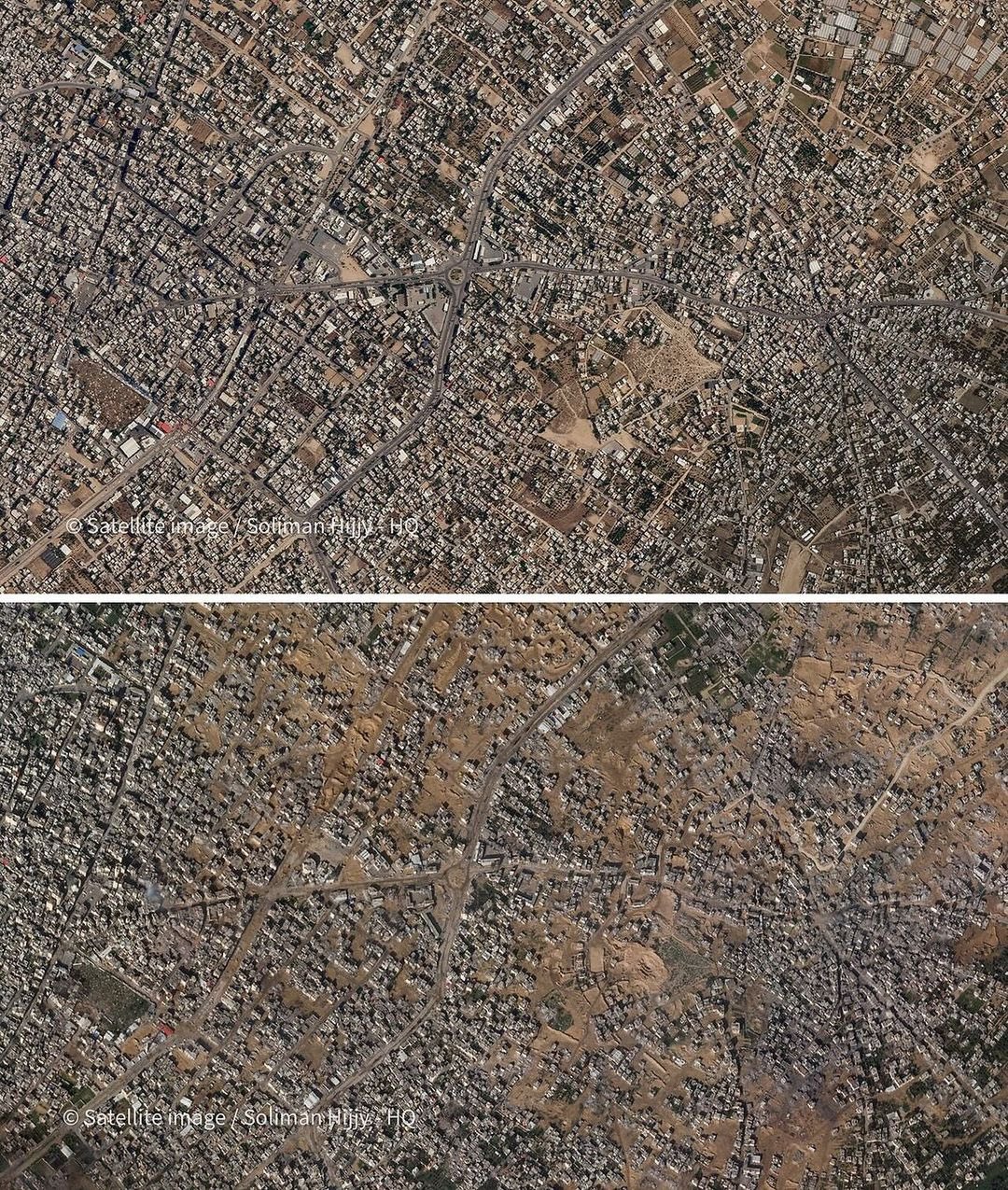 Satellite images reveal Khan Yunis transformation before and after war