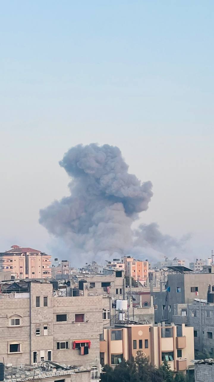 Israeli airstrikes destroy three towers in Gaza refugee camp