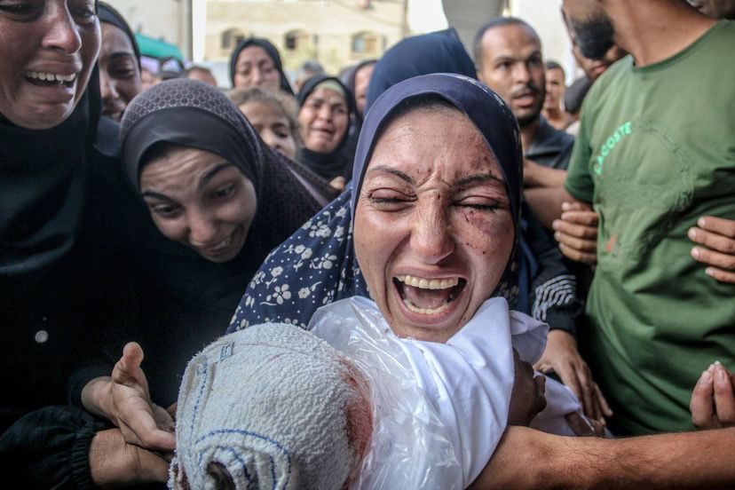 Palestinians bid farewell to child killed in Israeli raid on Al-Aqsa hospital