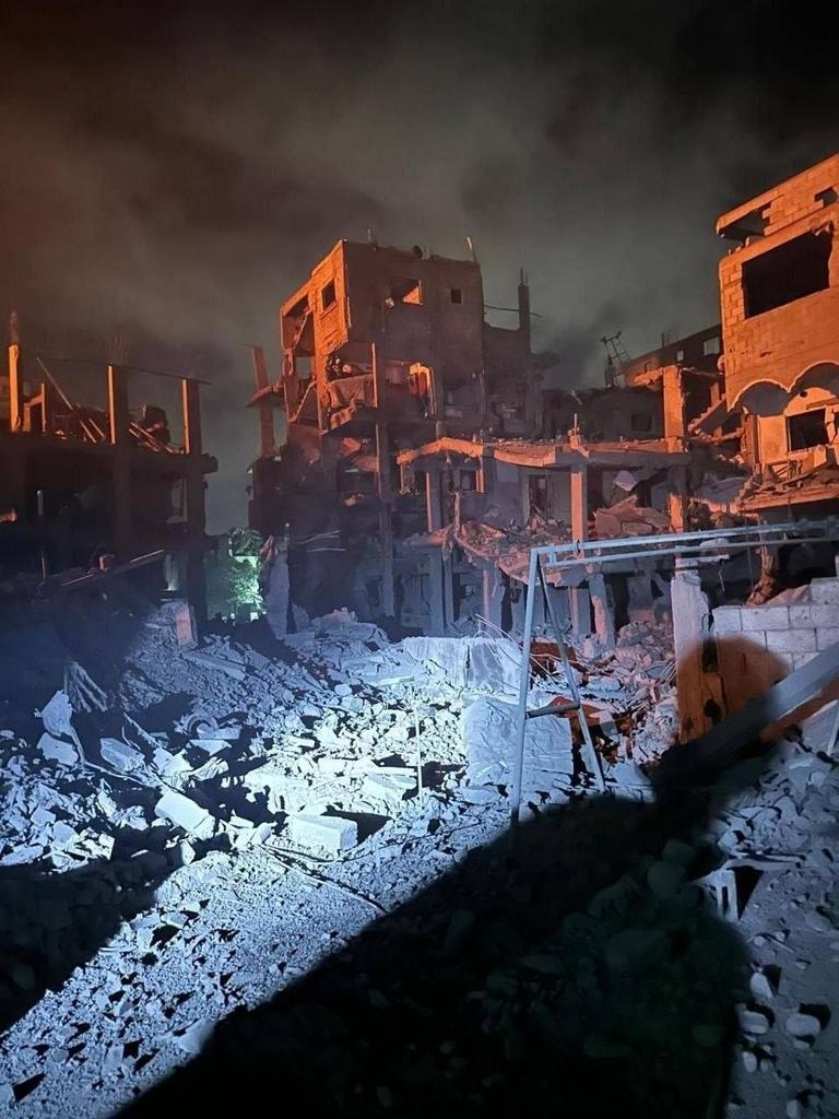 Massive destruction after Israeli airstrike on house in Al-Maghazi