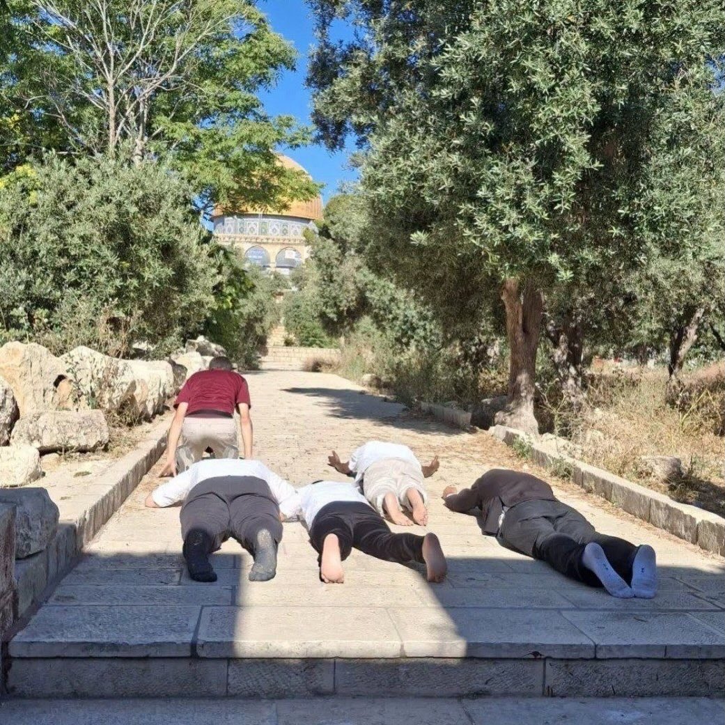 Israeli settlers perform epic prostration at Al-Aqsa