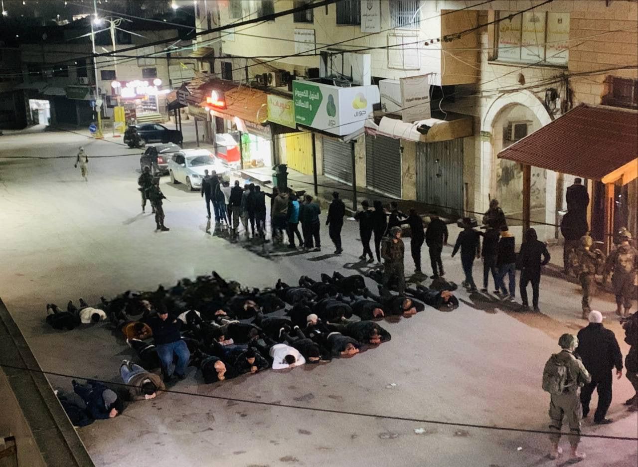 Israeli forces assault Palestinians and raid mosque in Azzun, Qalqilya