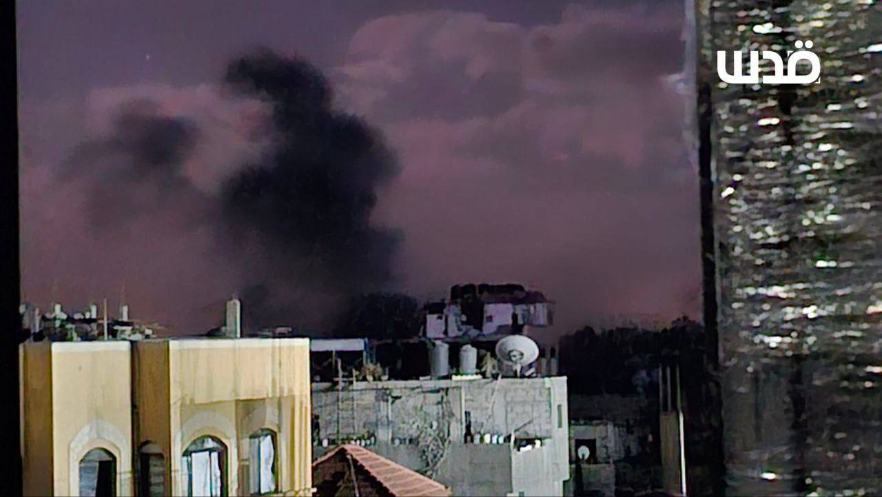 Israeli warplanes bombard Tamraz area in Jabalia refugee camp