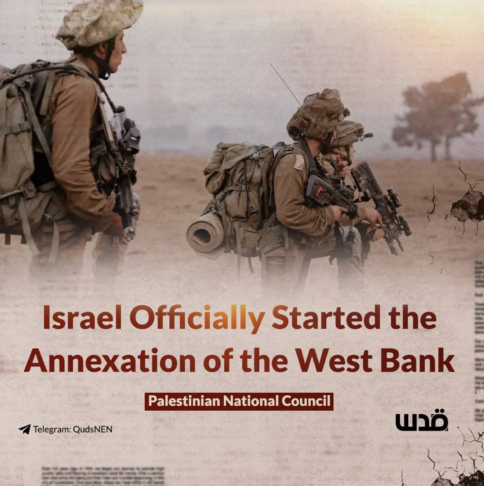 Palestinian National Council confirms Israeli annexation of West Bank lands