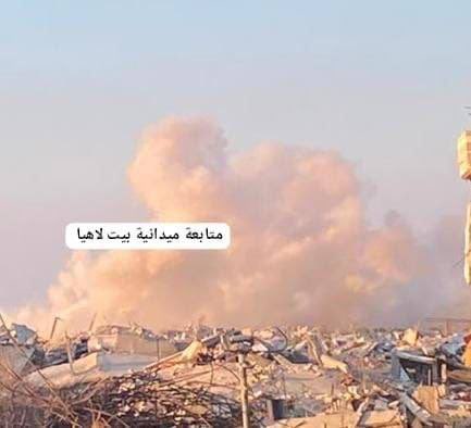Israeli forces blow up residential blocks in Beit Lahya, Gaza