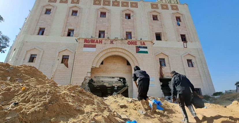Indonesian Hospital in northern Gaza targeted, 6 patients injured