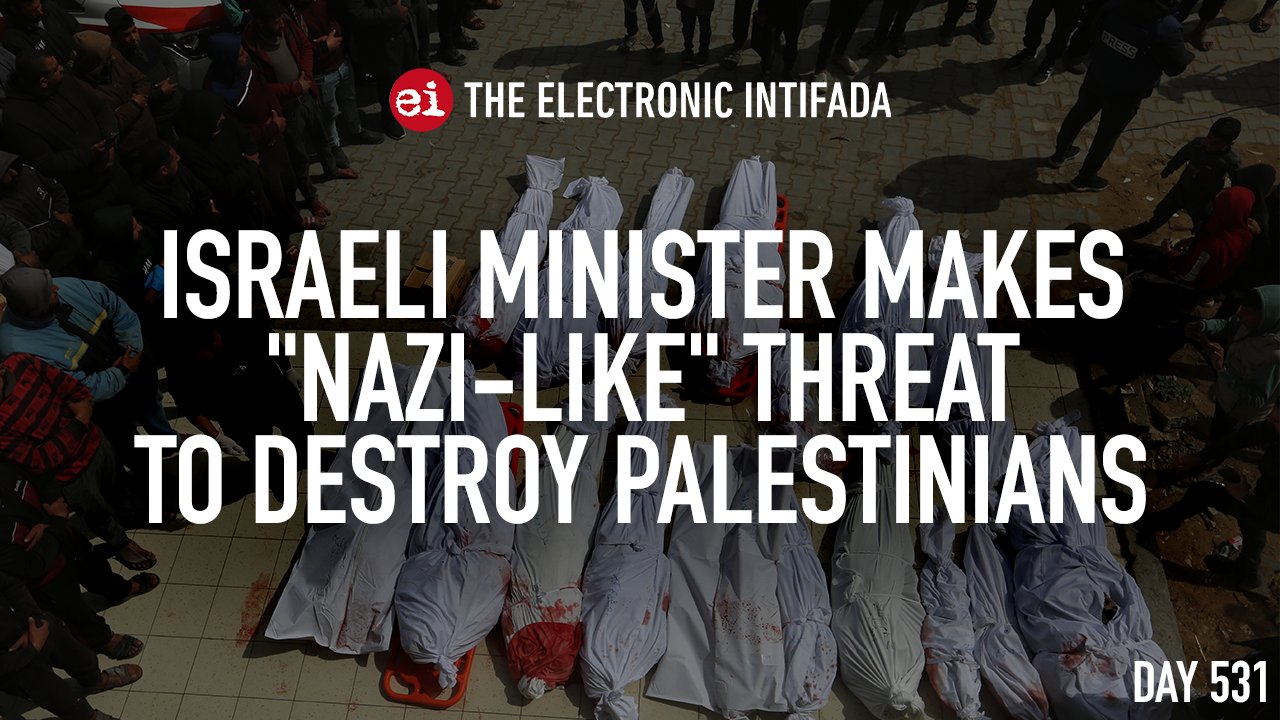 Israeli minister threatens to destroy Palestinians in Nazi-like remark