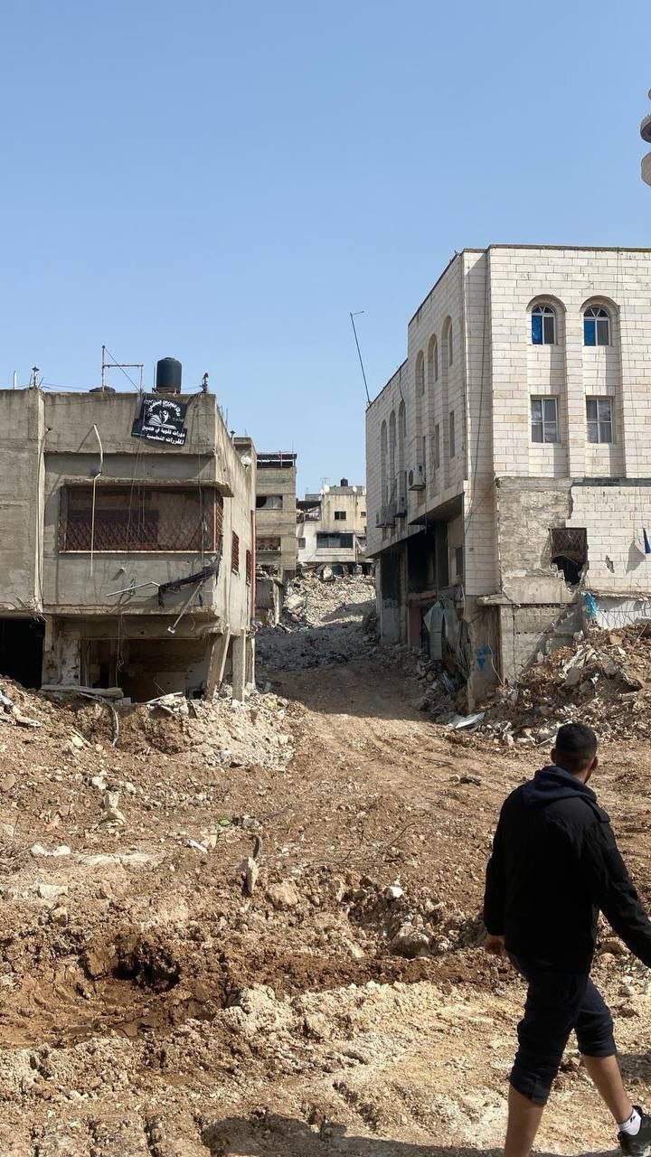 Destruction in Nour Shams refugee camp during Israeli offensive