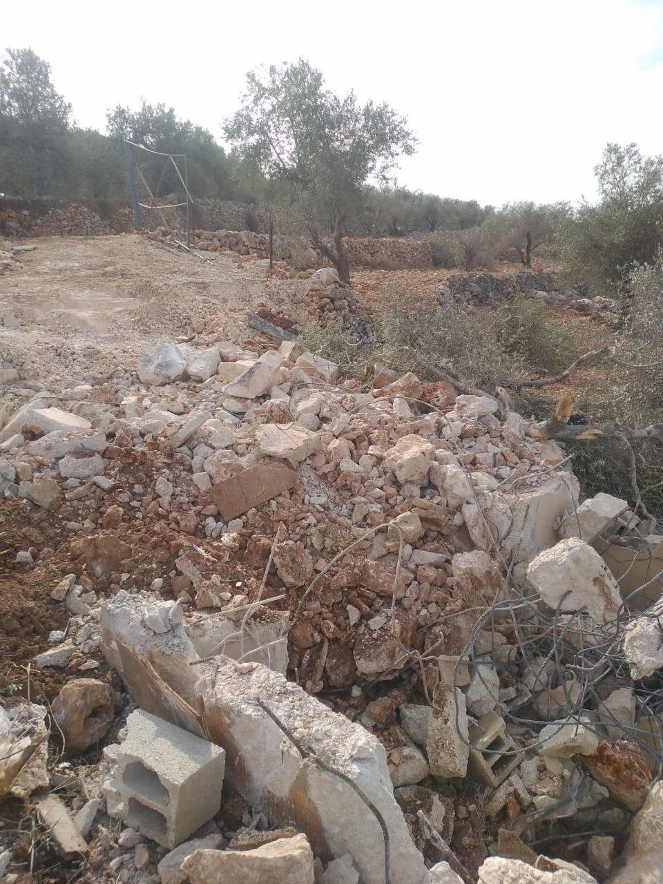 Israeli forces demolish Palestinian structures near Kafr al-Dik, West Bank