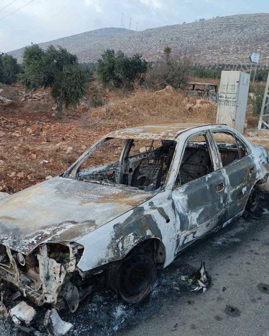 Israeli settlers torch vehicles in Palestinian village of Duma