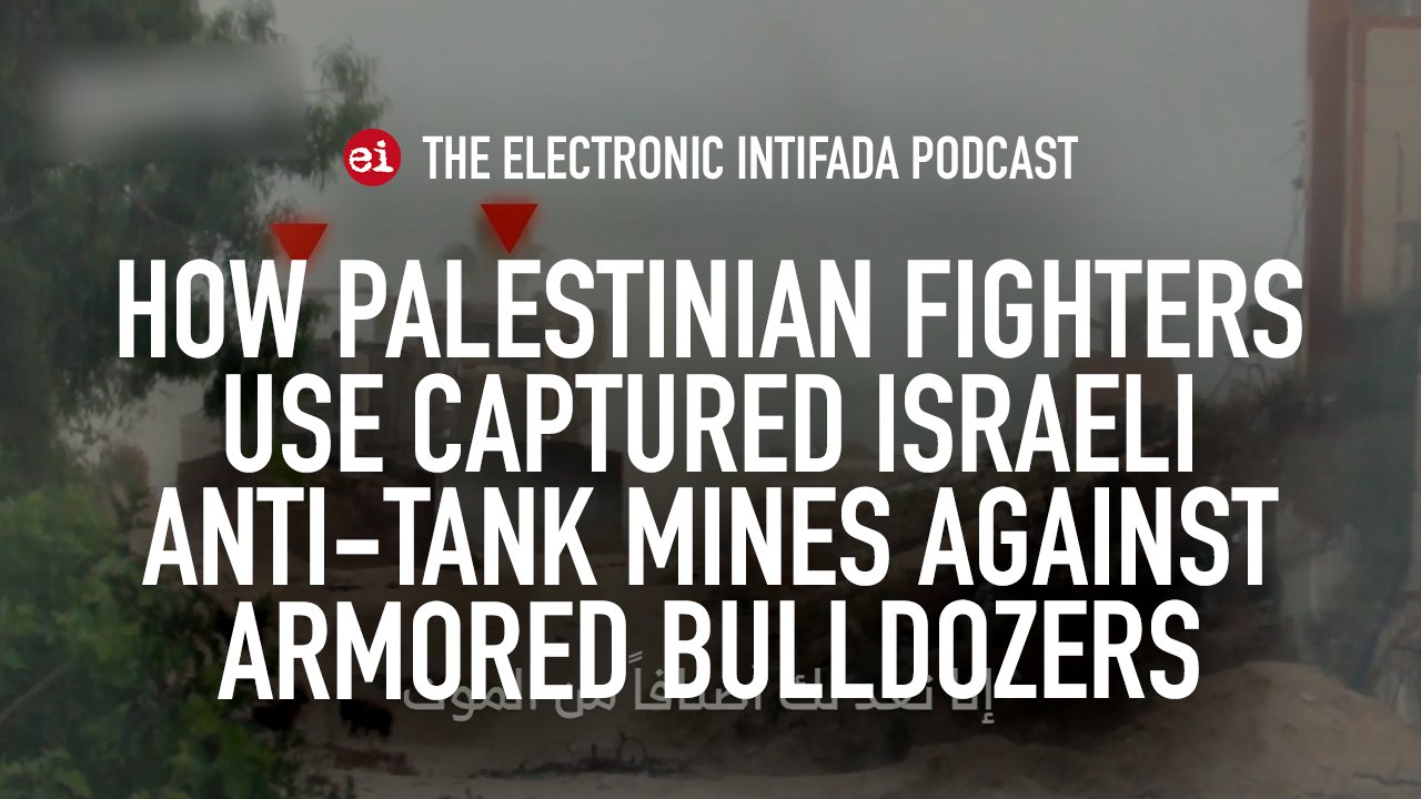 Palestinian fighters use captured Israeli mines against bulldozers