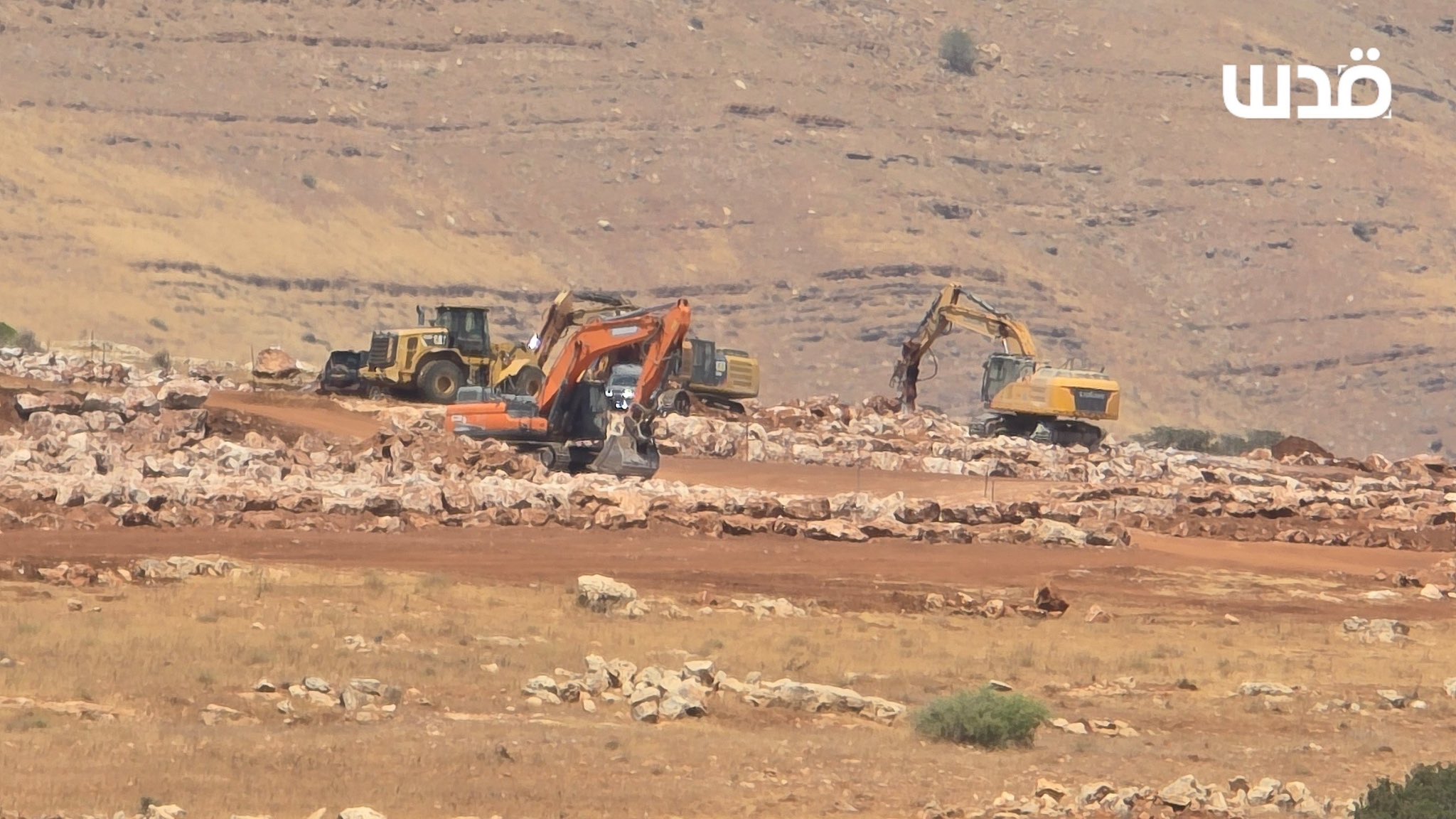 Israeli forces raze Palestinian lands in Tayaser, West Bank