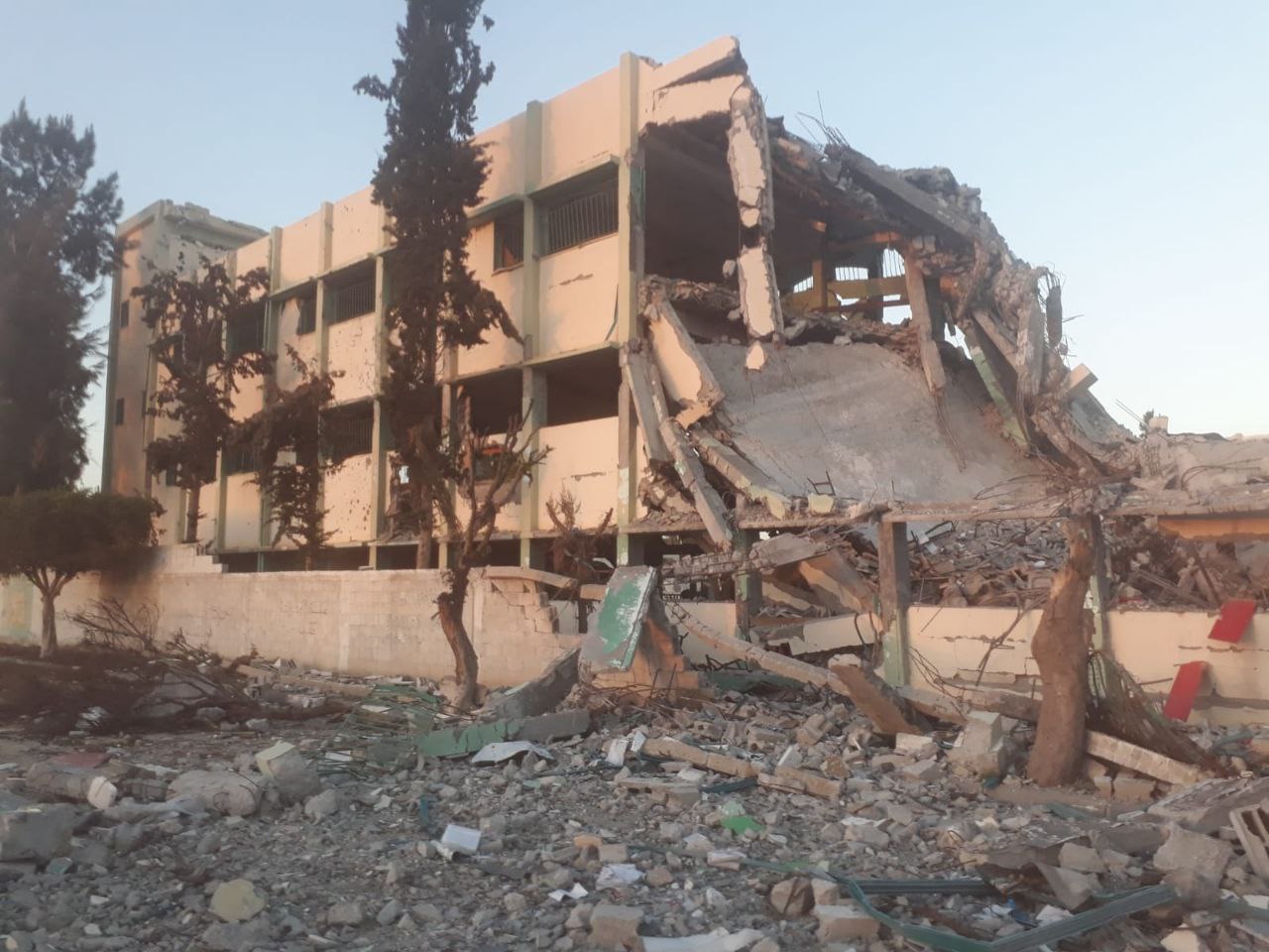 Two main schools in Khuza’a, southern Gaza reduced to rubble