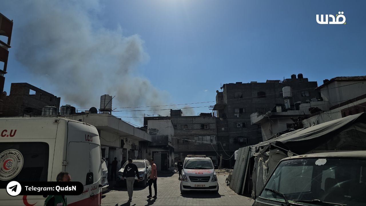 Fire engulfs displaced tents at Jabalia camp after Israeli bombardment