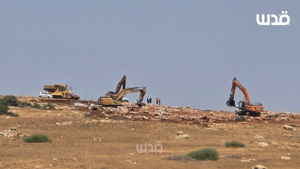 Israeli forces raze Palestinian lands in Tayaser, West Bank