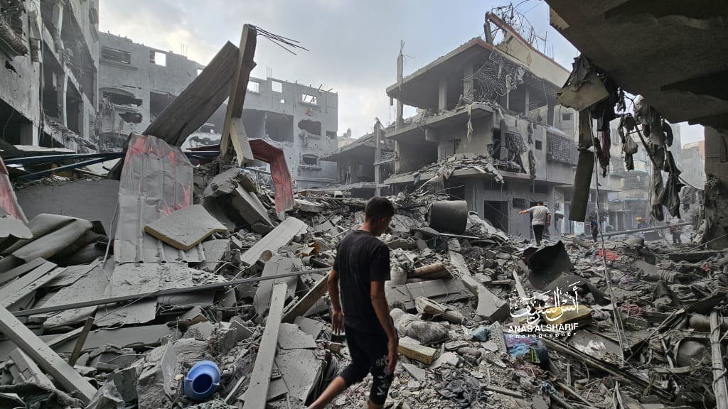 Israeli bombardment destroys house near Kamal Adwan Hospital in Gaza