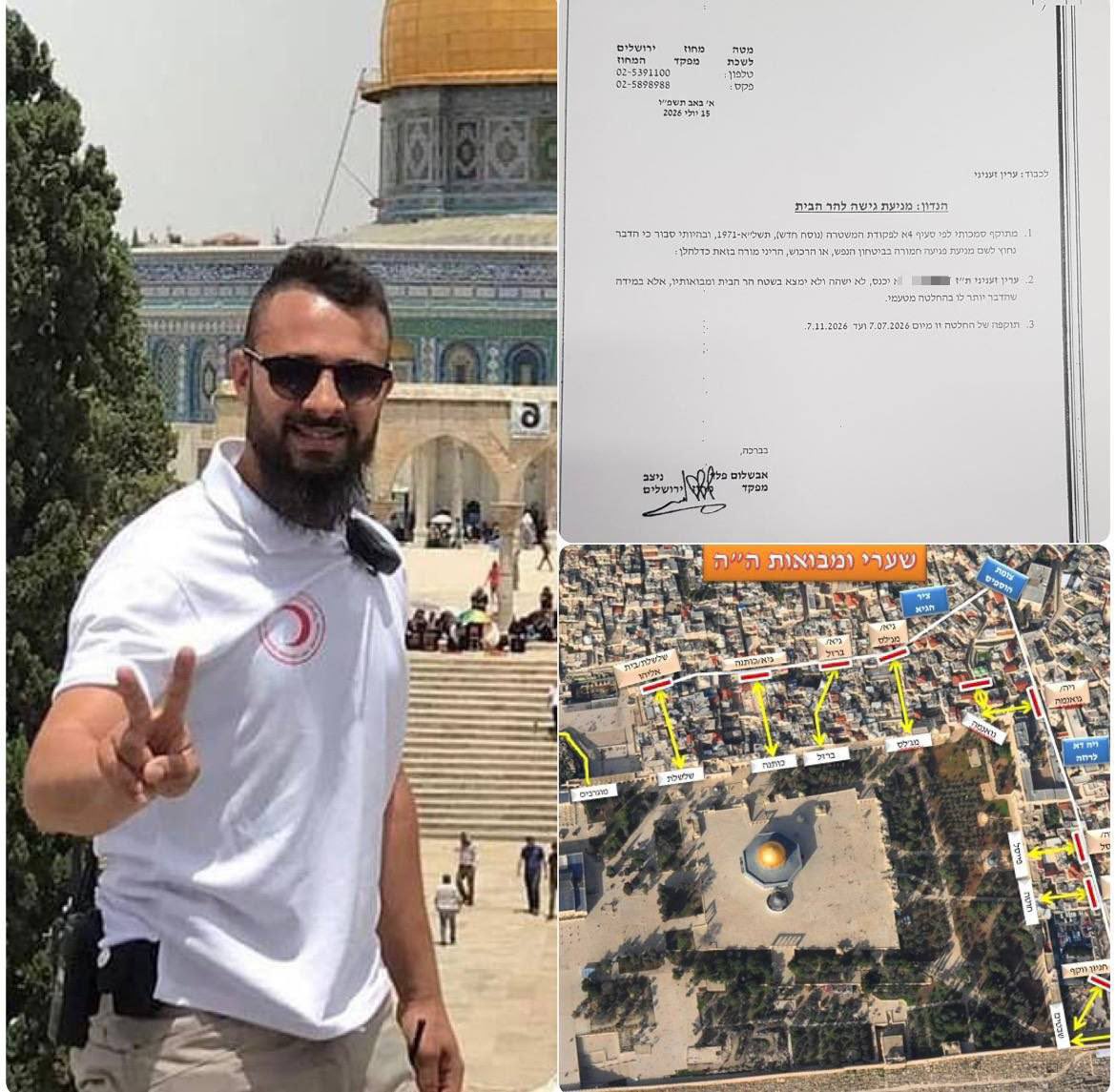 Israel bans released Palestinian detainee from Al-Aqsa Mosque