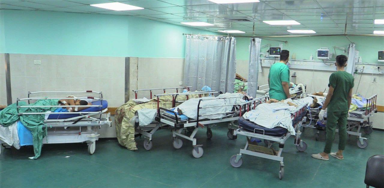 No hospital beds left in Gaza after six days of bombardment