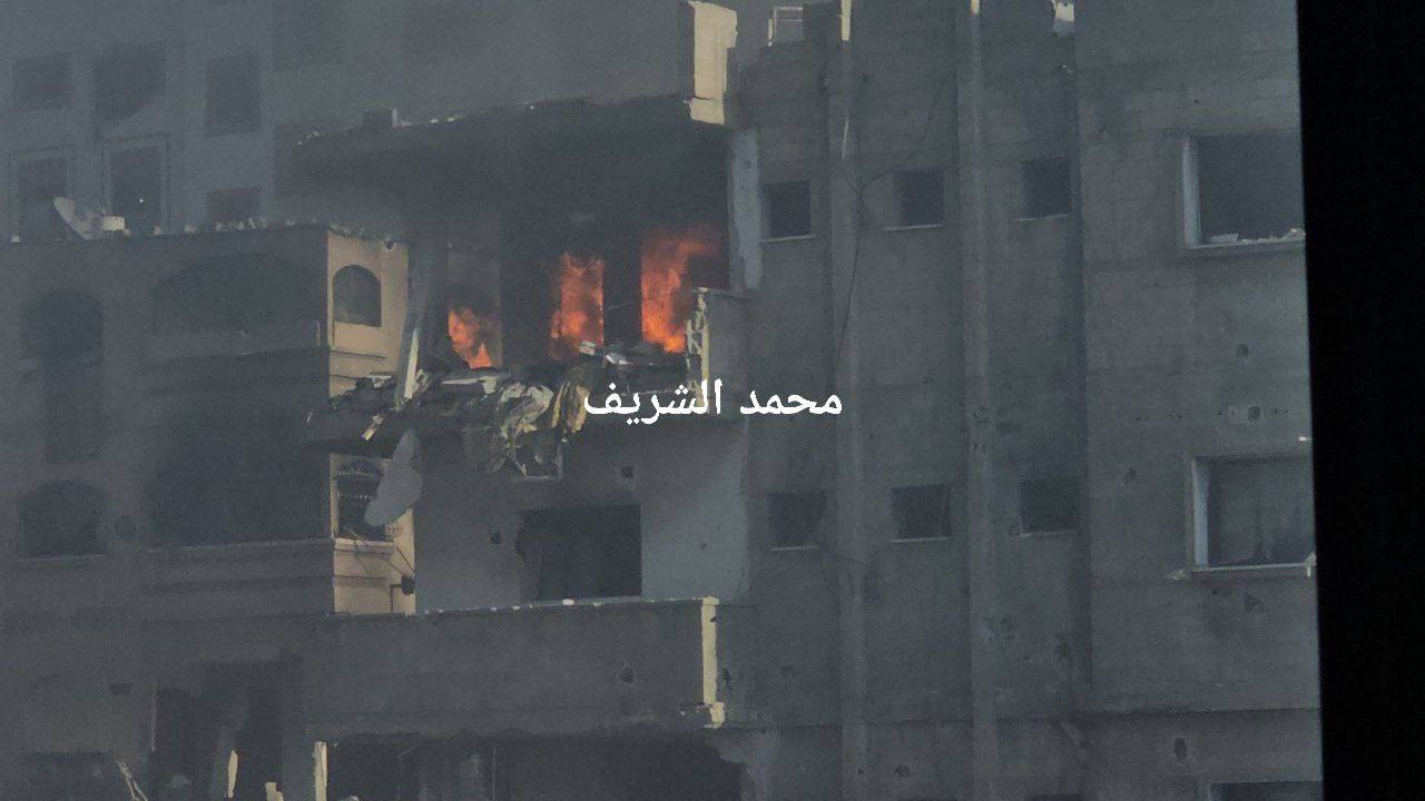 Israeli forces set fire to building near Kamal Adwan Hospital