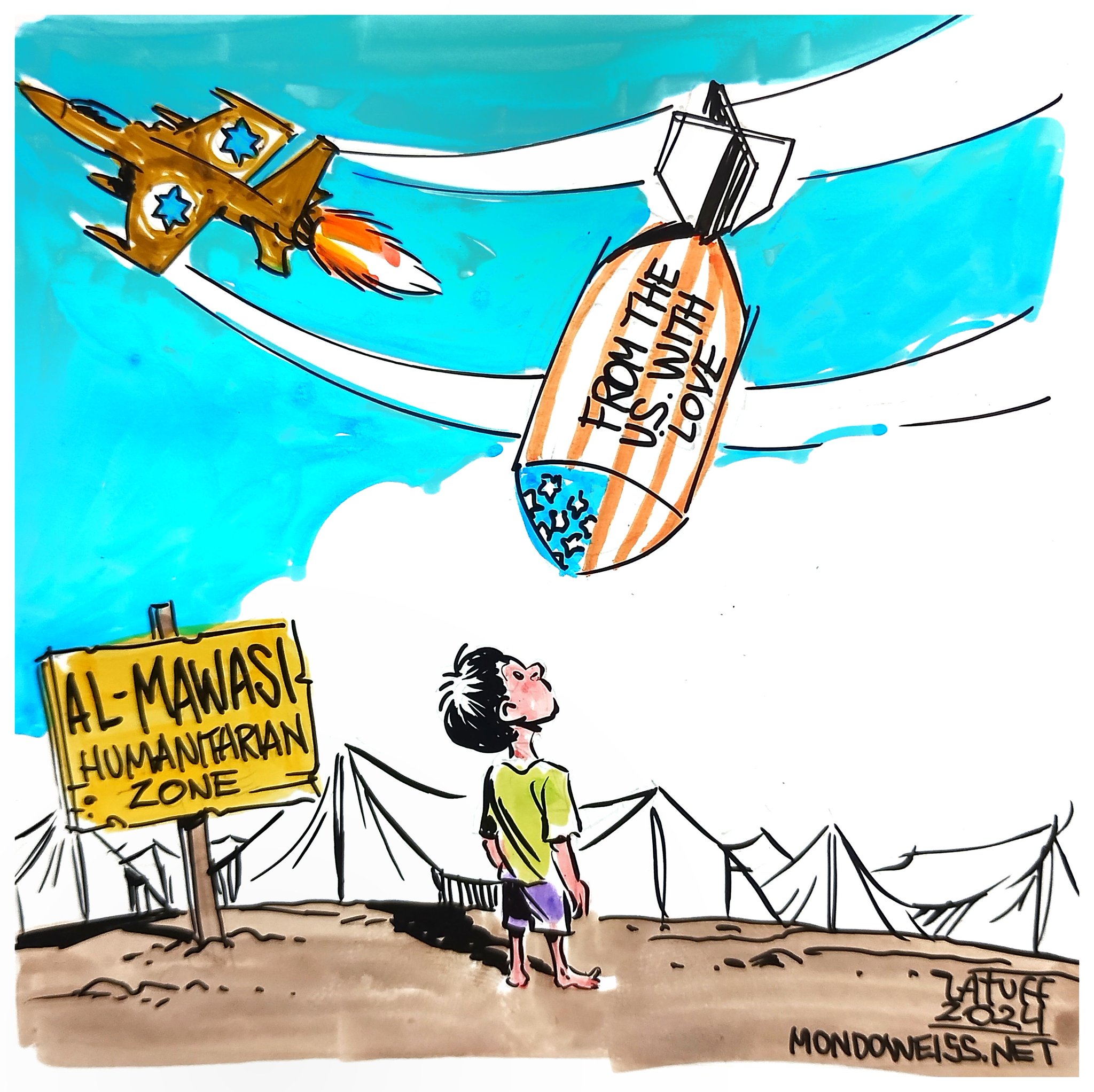 Israeli strike on Mawasi displacement camp in Gaza
