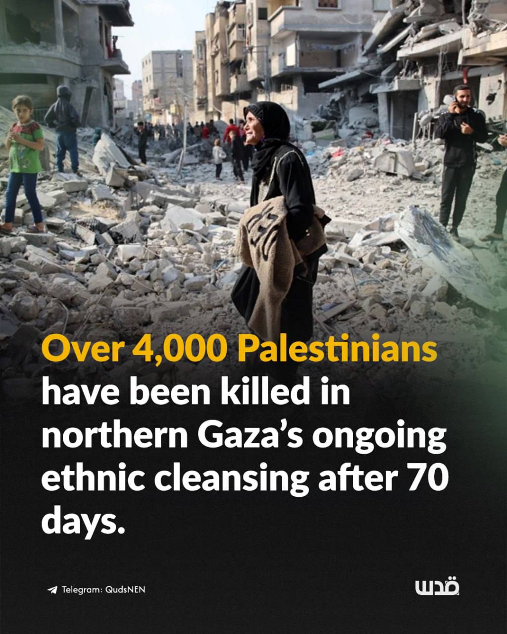 Israeli ethnic cleansing campaign in northern Gaza kills 4,000