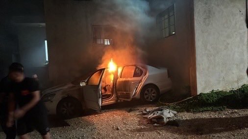 Settler attack on At-Tuwani village in Masafer Yatta