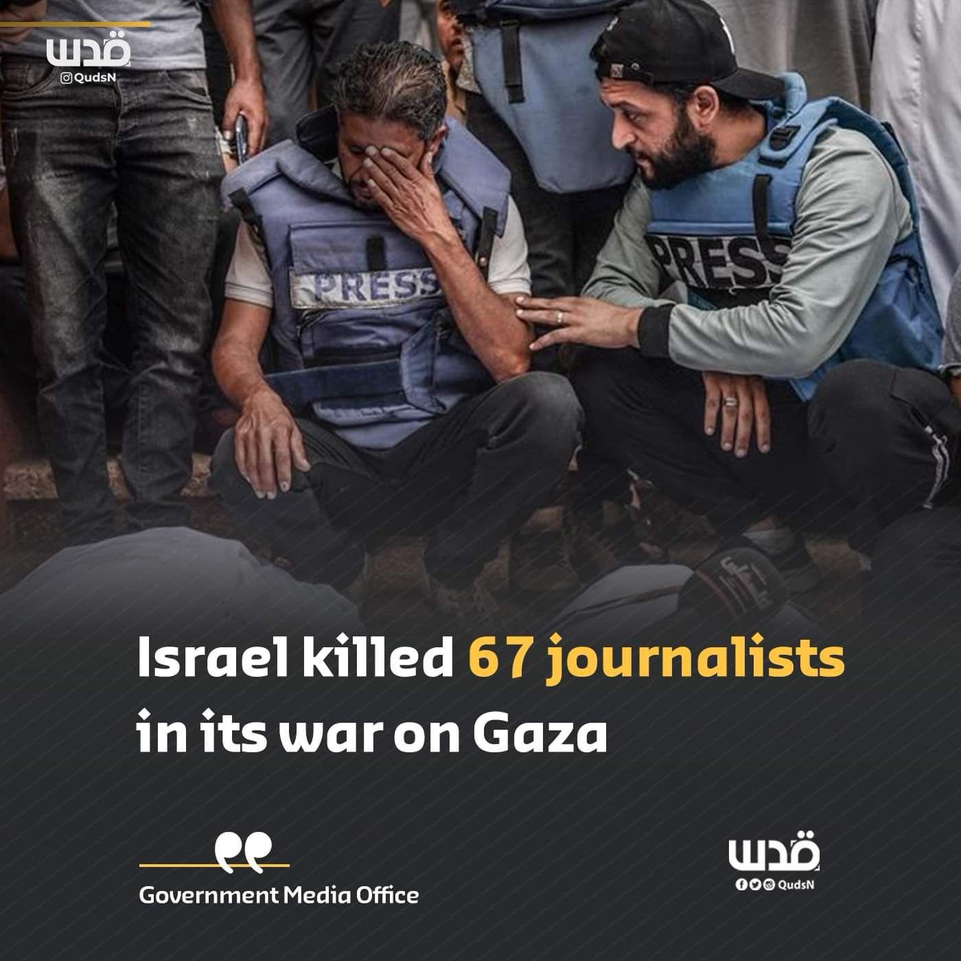 Gaza journalist death toll rises to 67, says Government Media Office