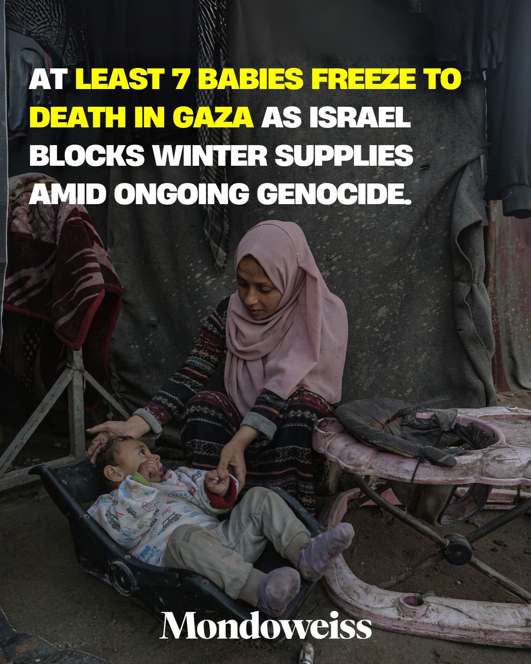 Seven babies die of hypothermia in Gaza as Israel blocks winter aid