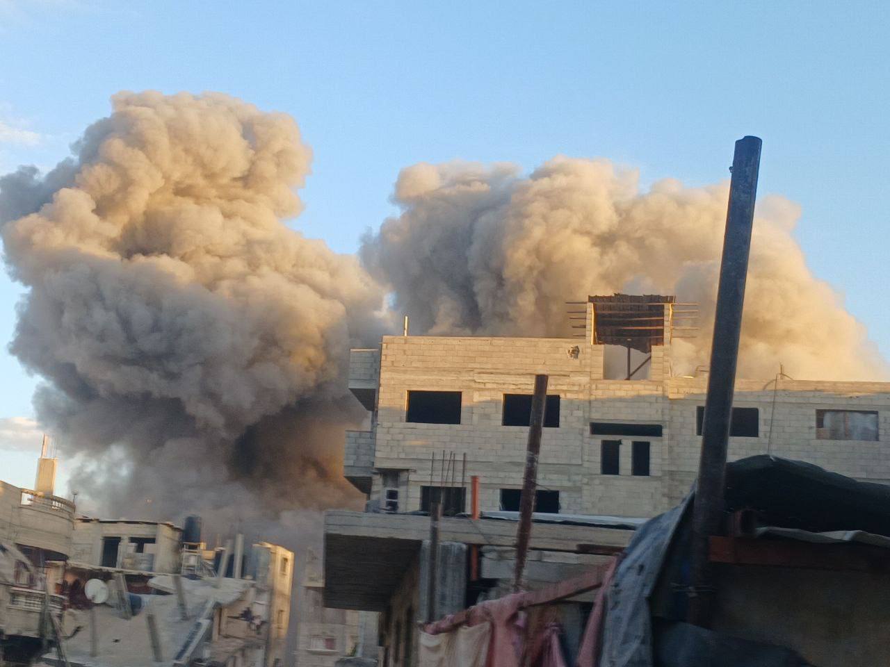 Israeli airstrikes target Block 6 in Al-Bureij camp
