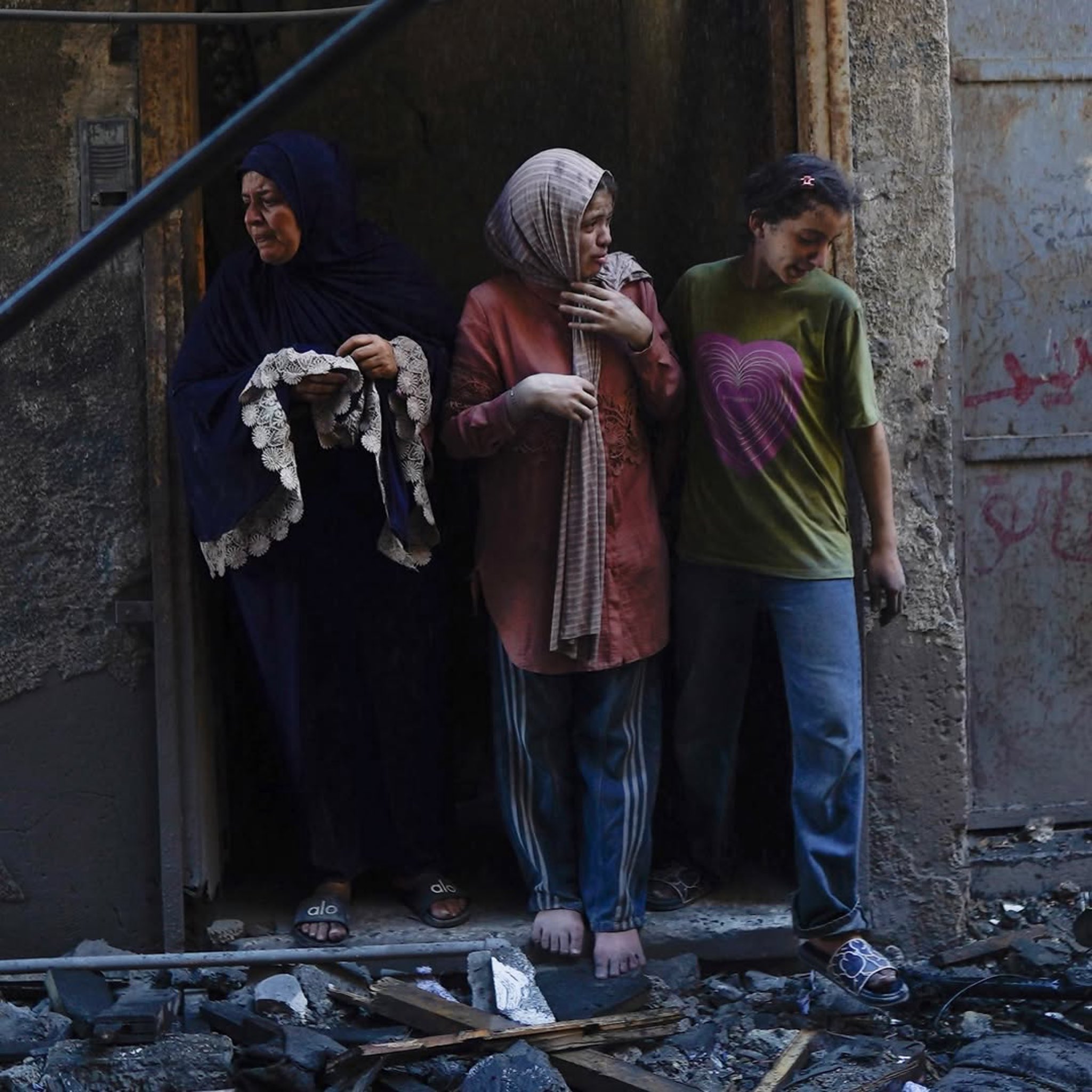 Young girls survive Israeli airstrikes in Gaza