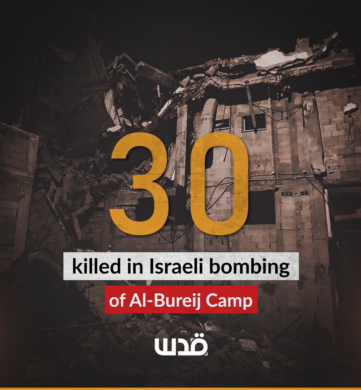 Israeli strikes on Bureij camp kill 12, injure 25