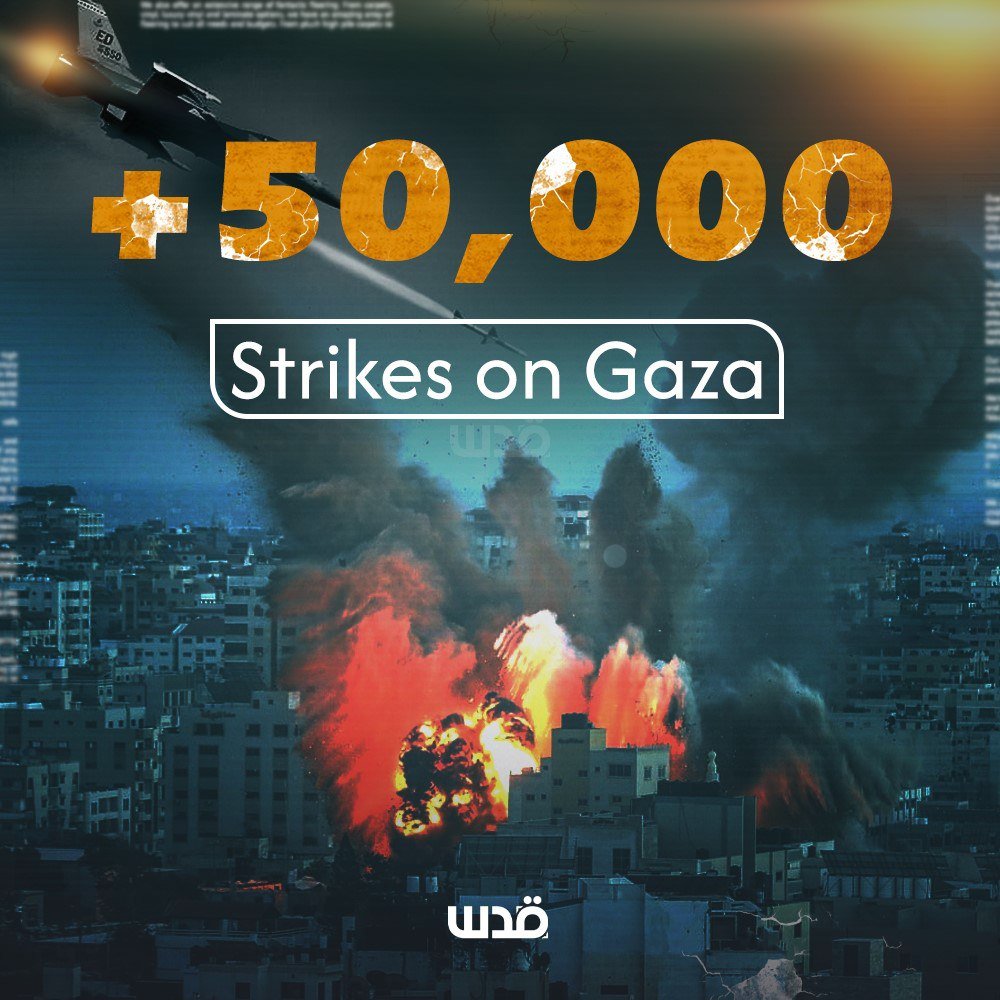 Israel dropped over 50,000 bombs on Gaza since genocide began