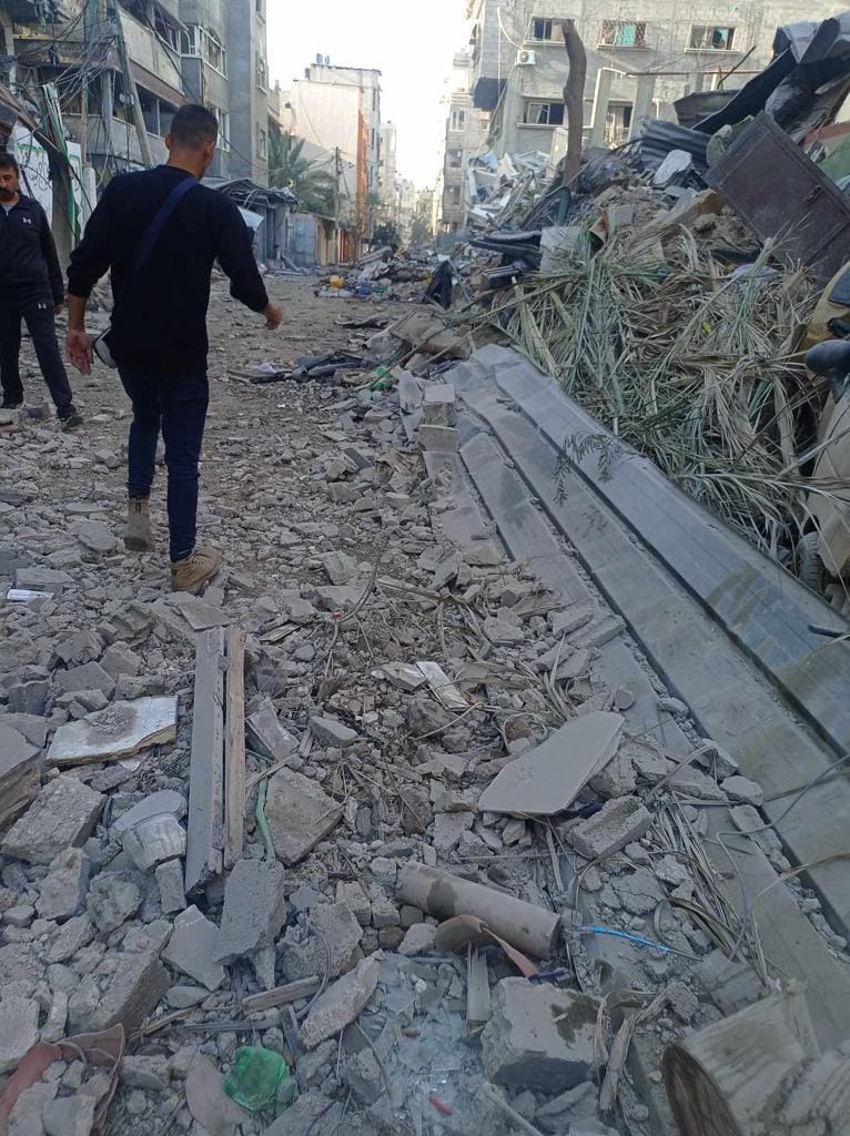 Destruction in Al Sheikh Ridwan neighborhood, Gaza