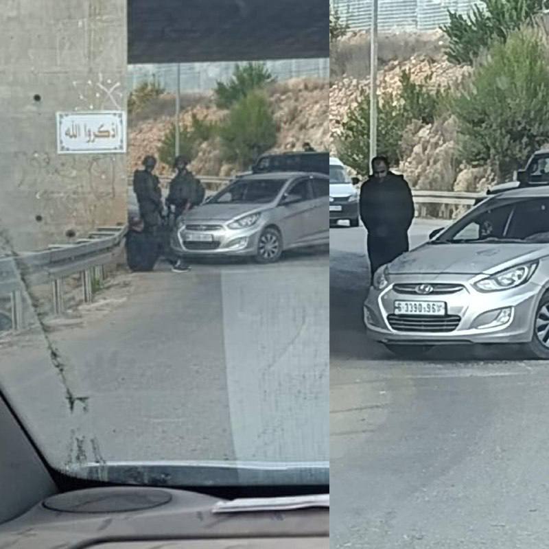 Israeli forces arrest Palestinian youth at Qalqilya checkpoint